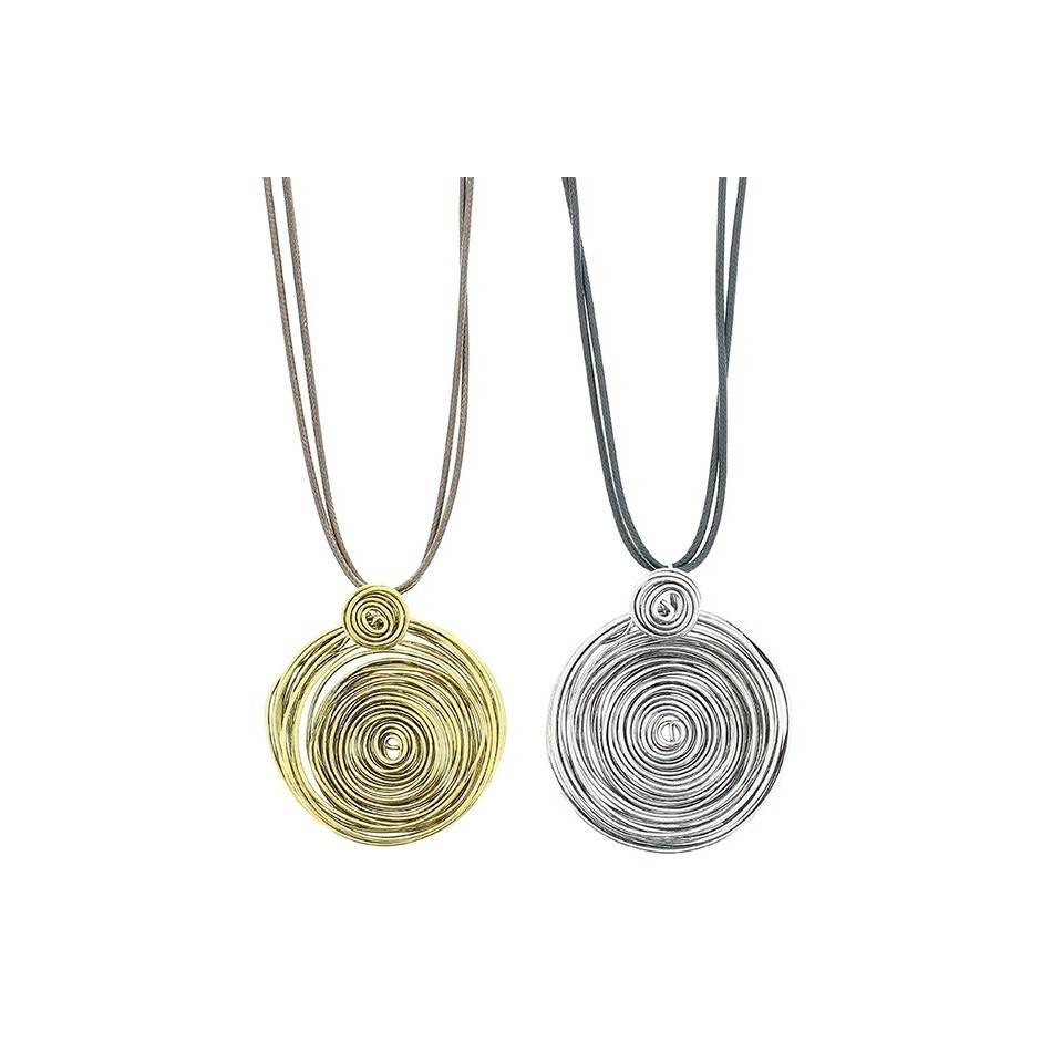 LONG PENDANT NECKLACE SPIRALS