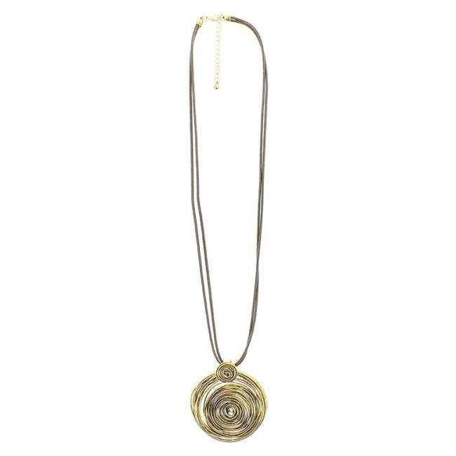 LONG PENDANT NECKLACE SPIRALS