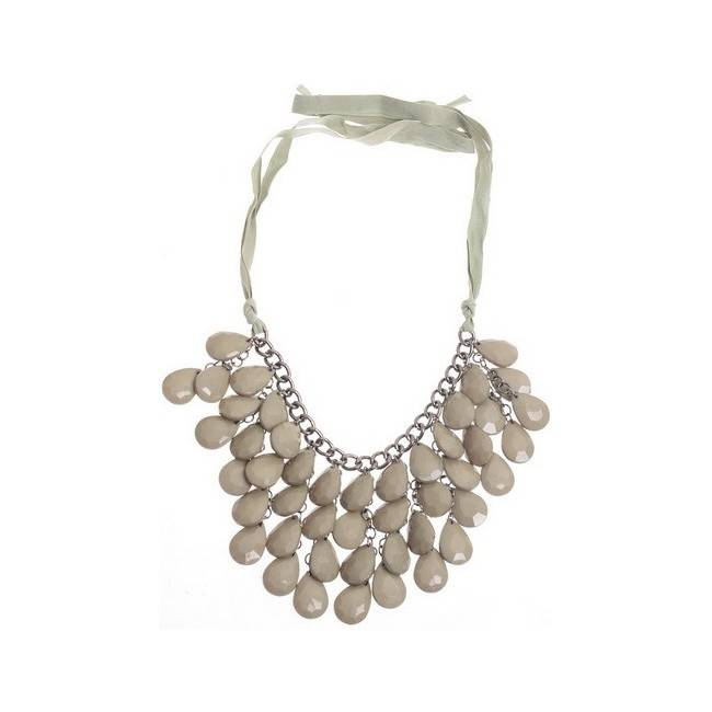 SHORT NECKLACE WITH FACETED BEADS