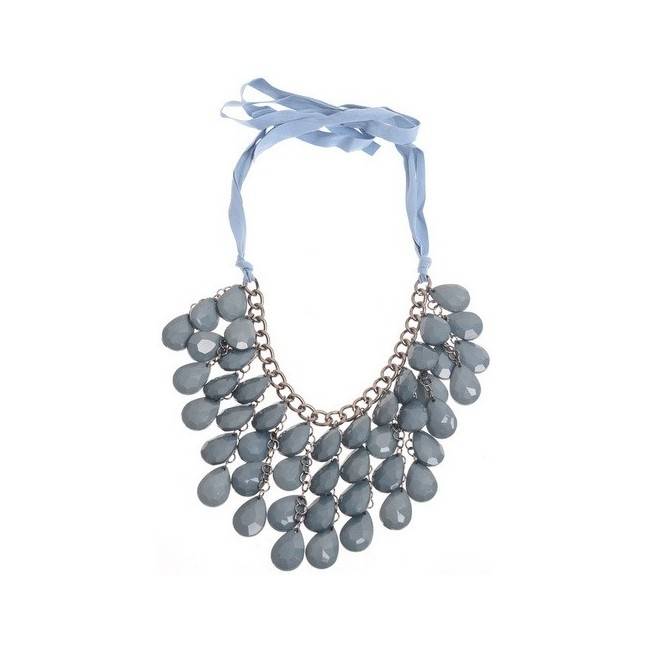 SHORT NECKLACE WITH FACETED BEADS