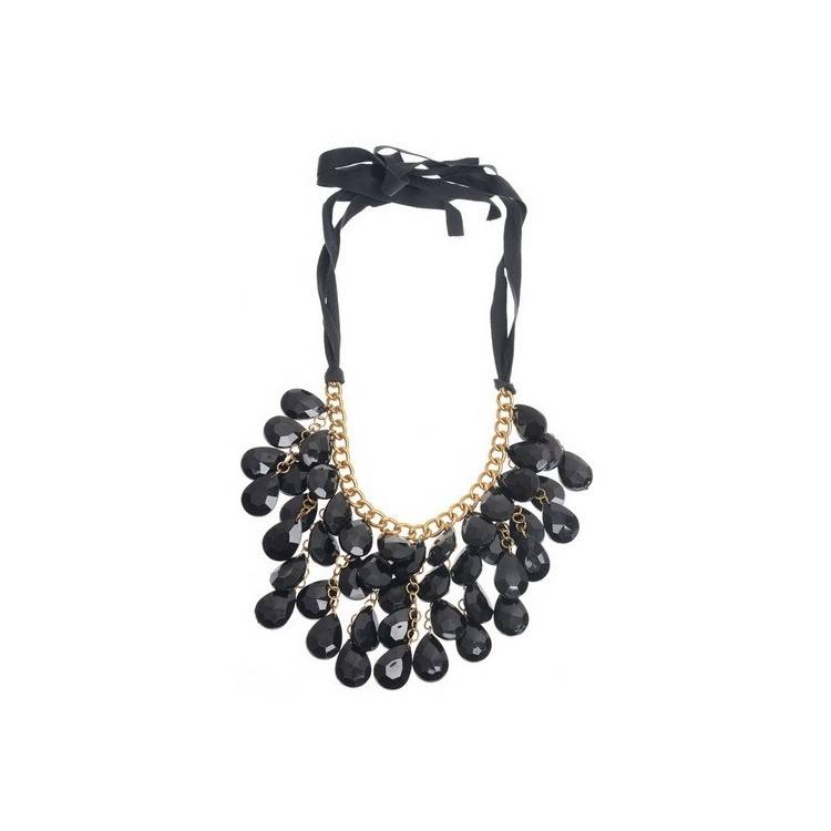 SHORT NECKLACE WITH FACETED BEADS 2