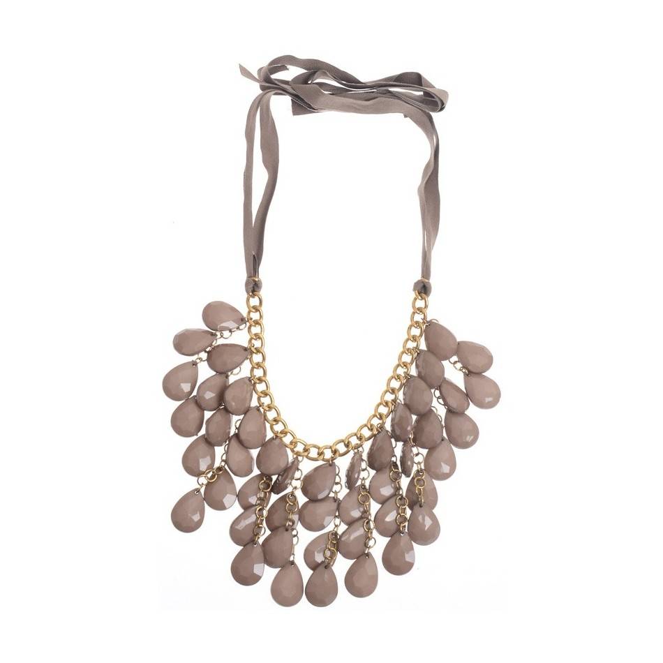 SHORT NECKLACE WITH FACETED BEADS