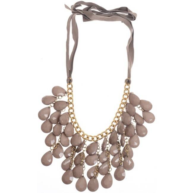 SHORT NECKLACE WITH FACETED BEADS