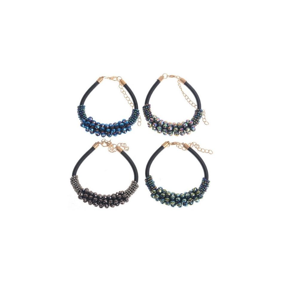 BEADED LEATHER BRACELET