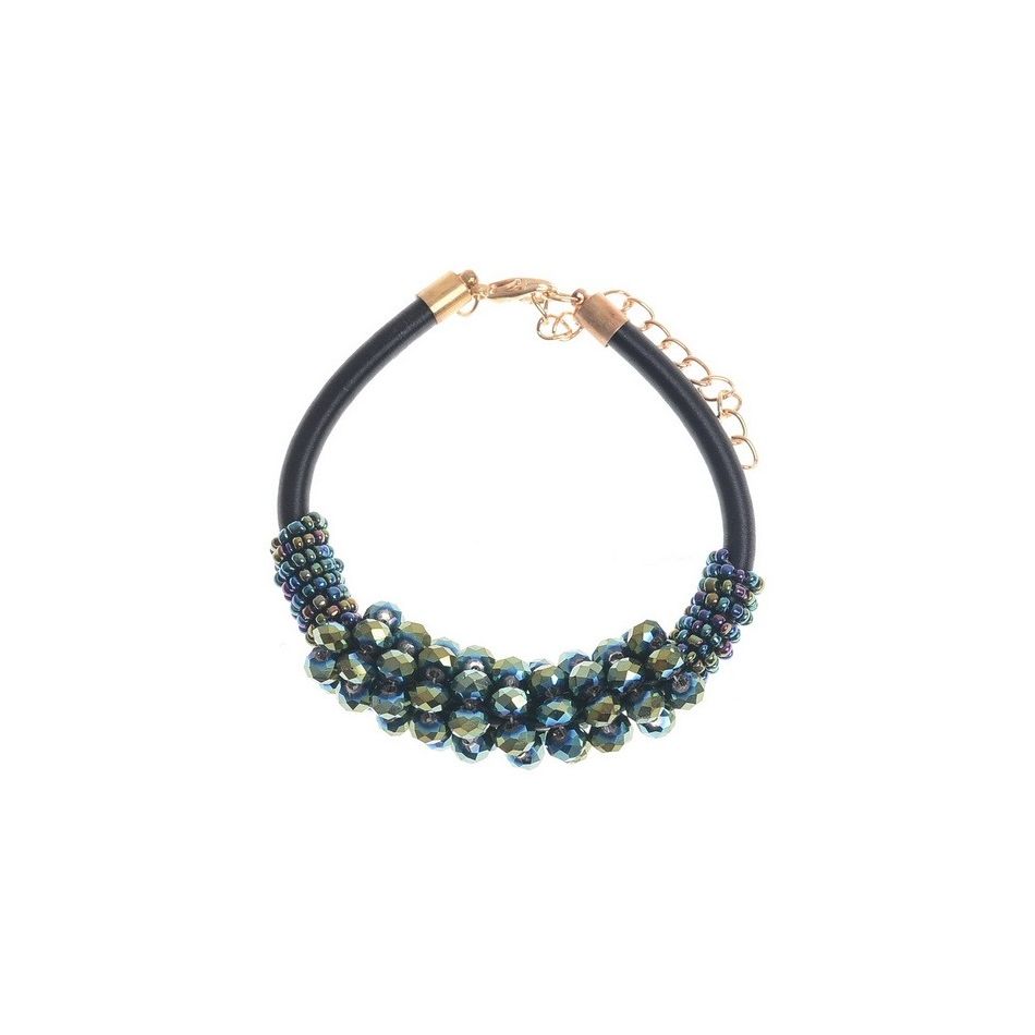 BEADED LEATHER BRACELET