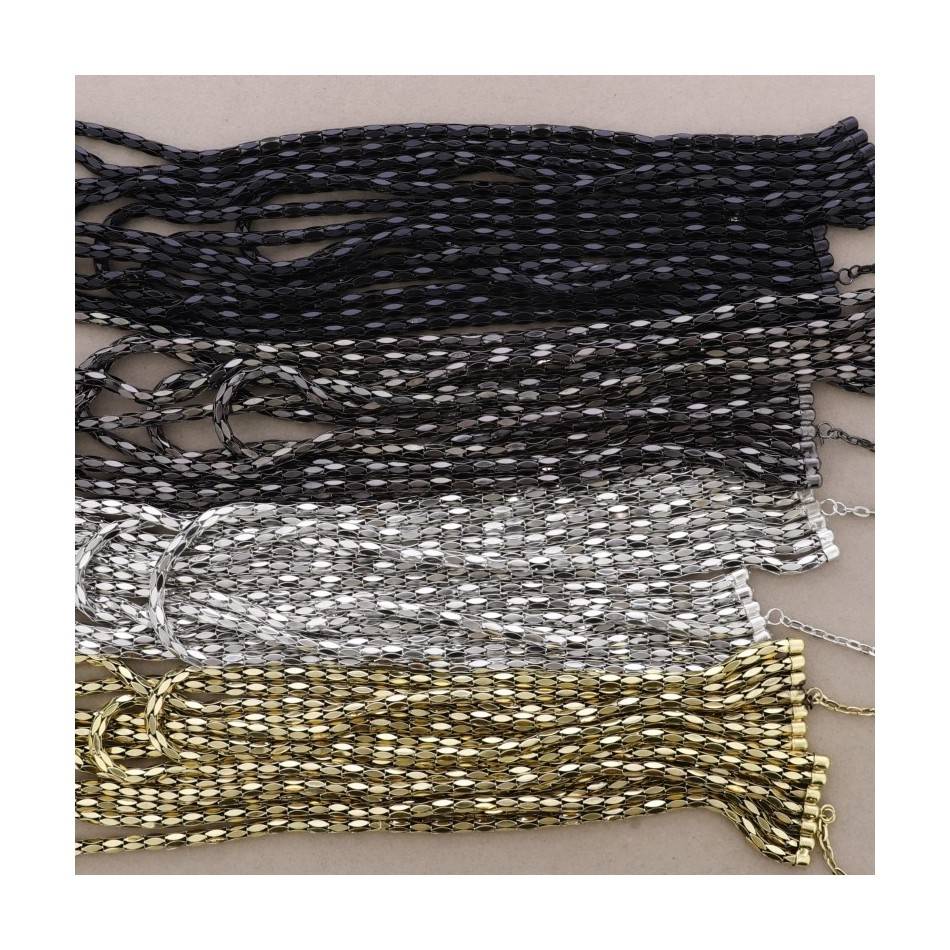 COLLAR LARGO CADENAS METAL