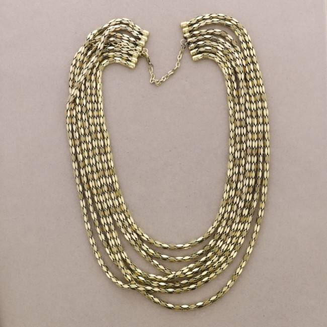 COLLAR LARGO CADENAS METAL