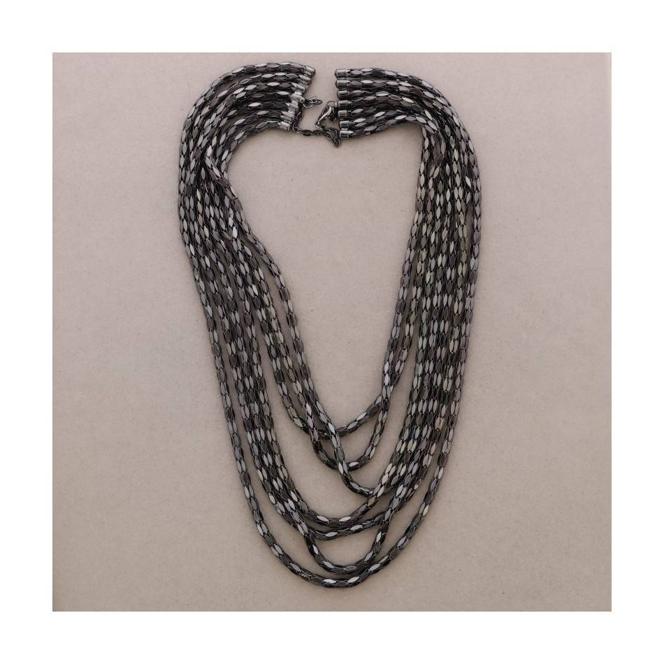 COLLAR LARGO CADENAS METAL