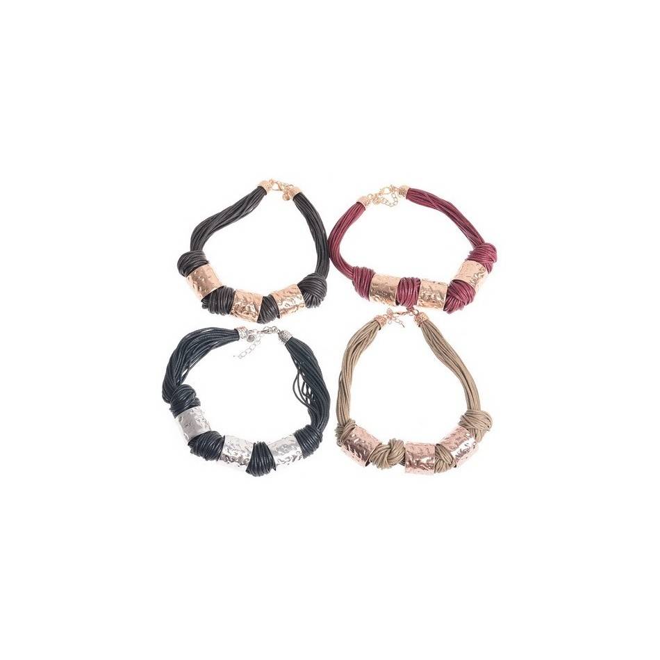 METAL CYLINDER SHORT NECKLACE