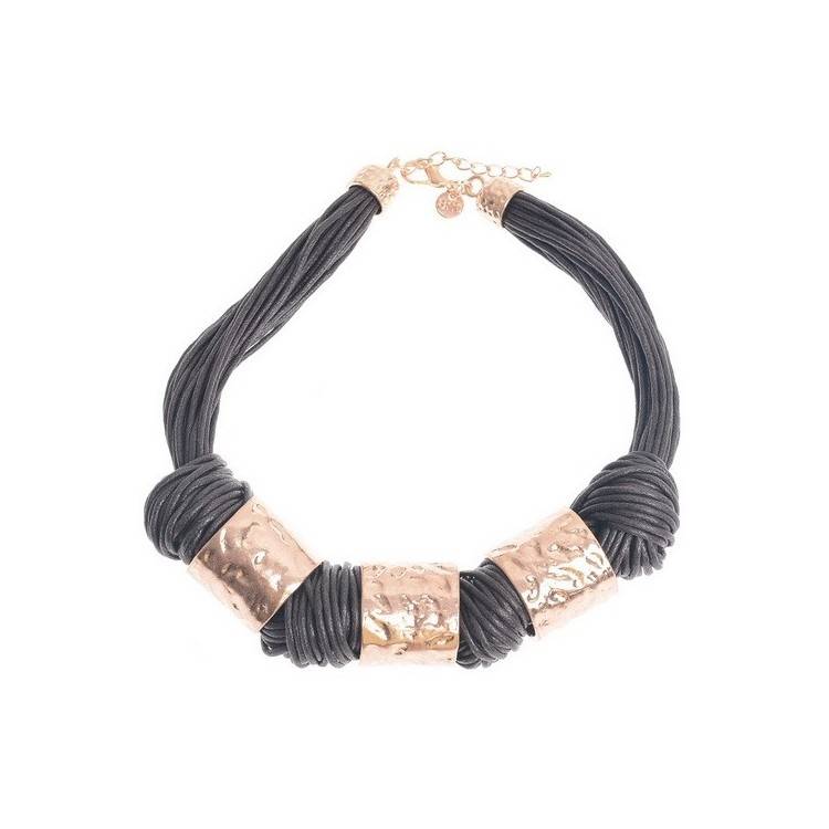 METAL CYLINDER SHORT NECKLACE