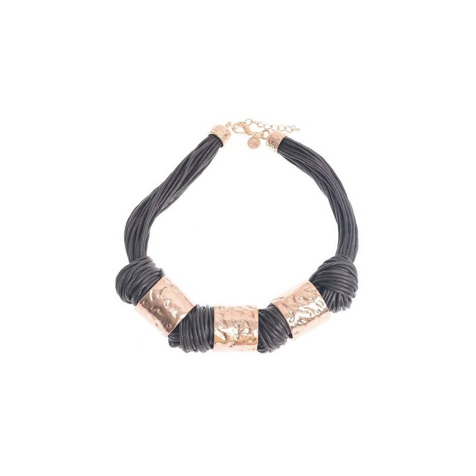 METAL CYLINDER SHORT NECKLACE