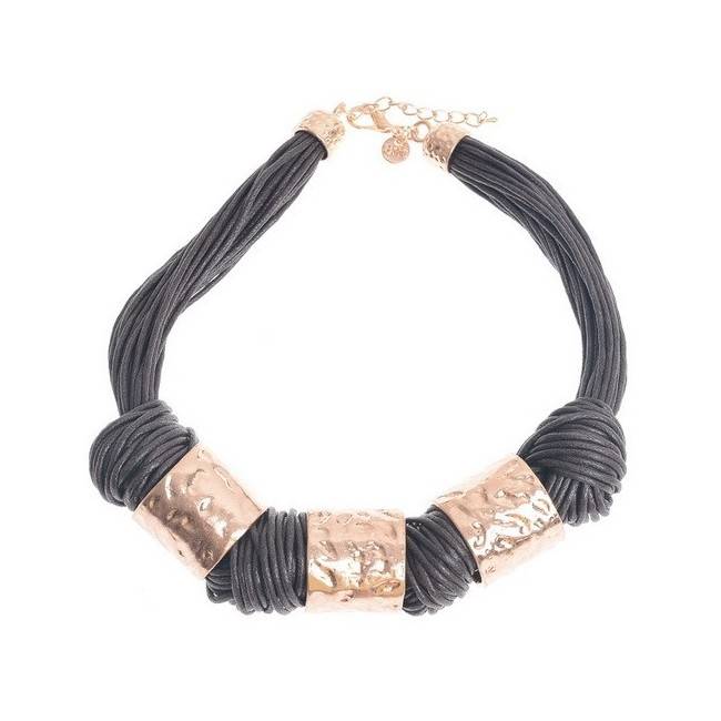 METAL CYLINDER SHORT NECKLACE