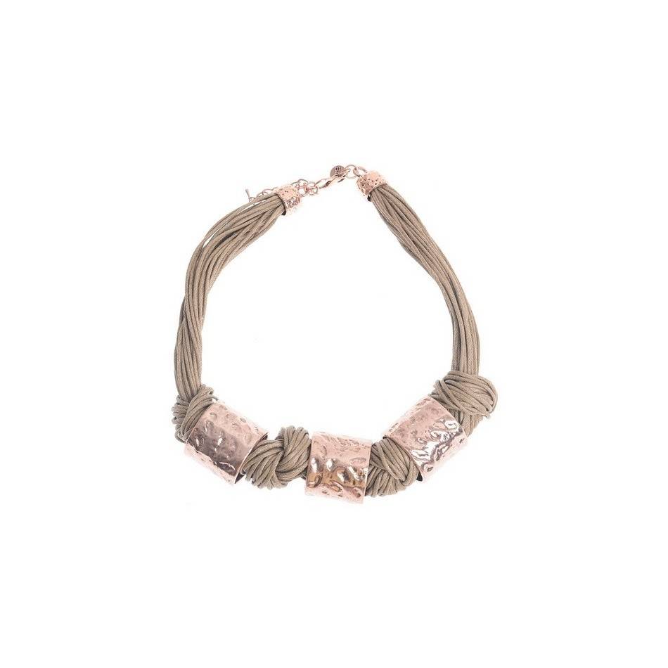 METAL CYLINDER SHORT NECKLACE