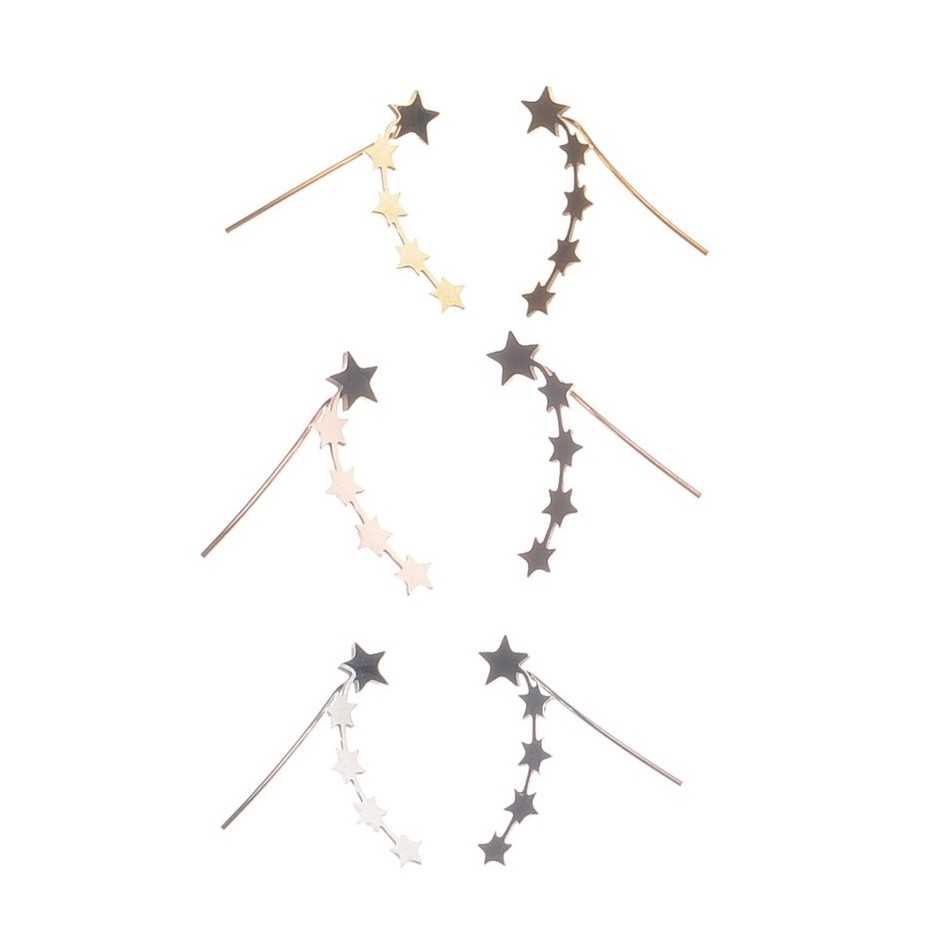 STEEL EARRINGS LITTLE STARS