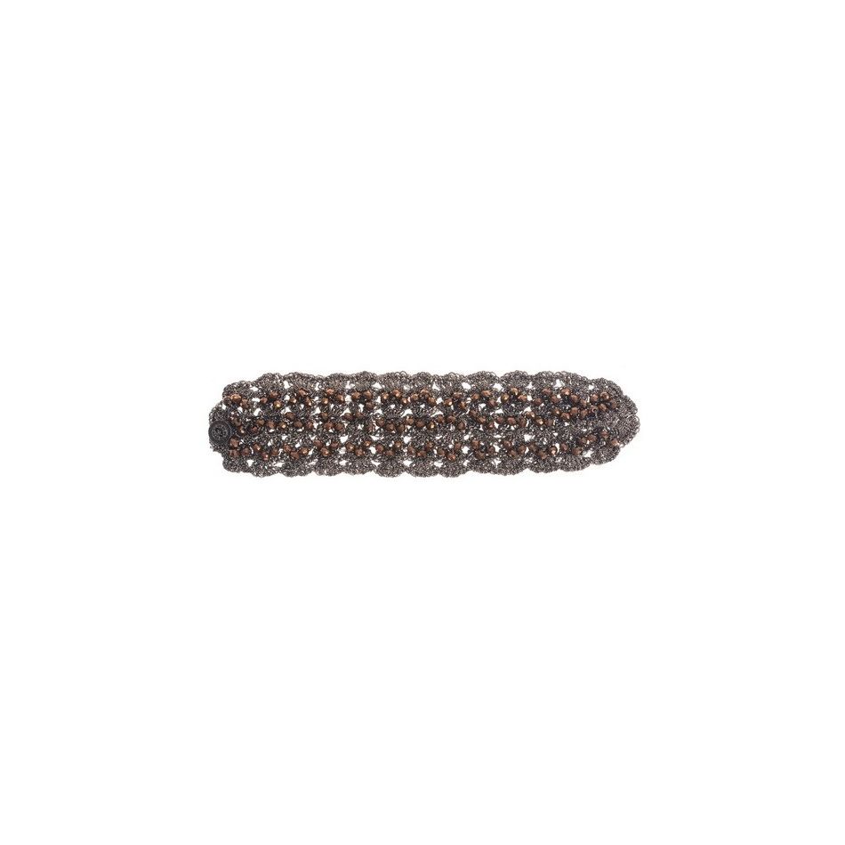 PULSERA TEJIDA CRISTALES FACETADOS