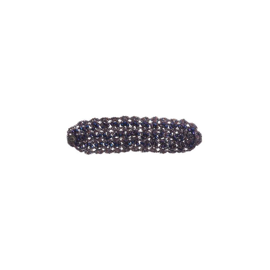 WOVEN BRACELET WITH FACETED CRYSTALS