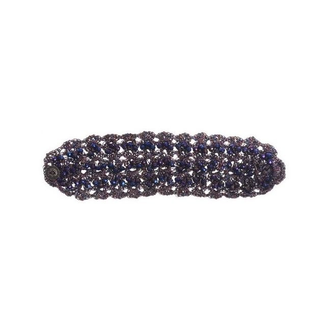 WOVEN BRACELET WITH FACETED CRYSTALS