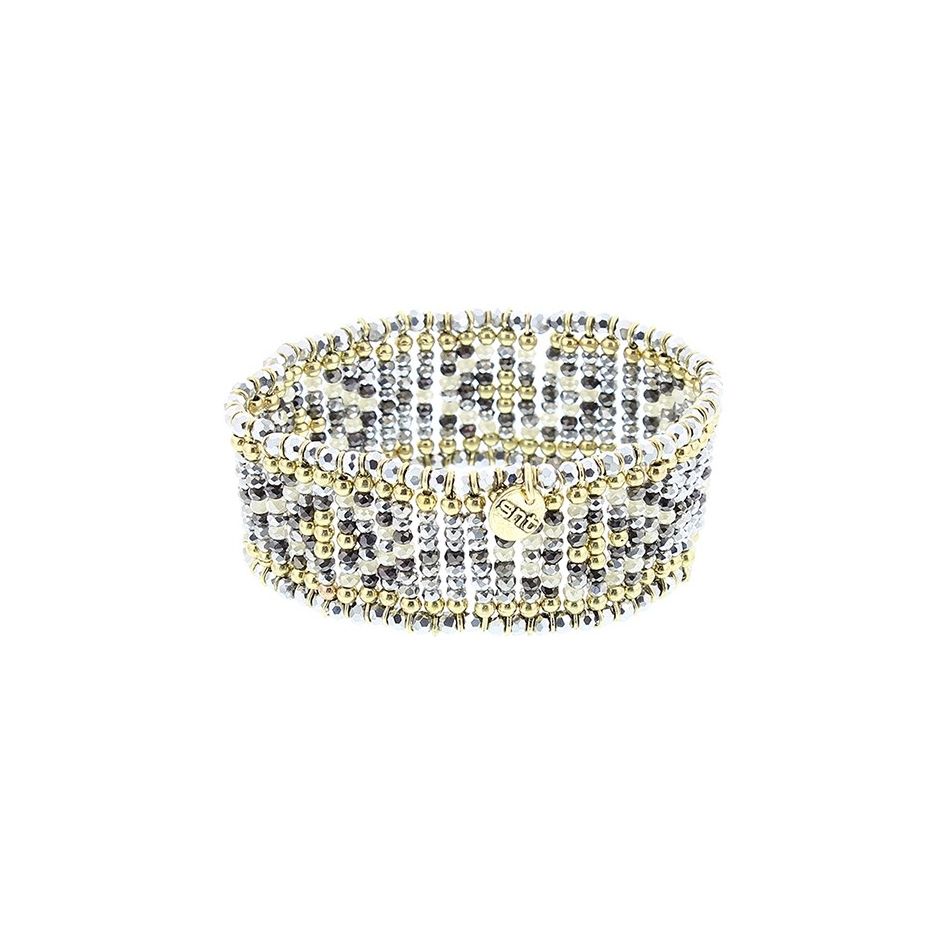 PULSERA GOMA CUENTAS CRISTALES