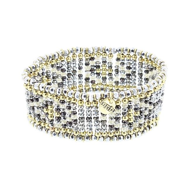 PULSERA GOMA CUENTAS CRISTALES