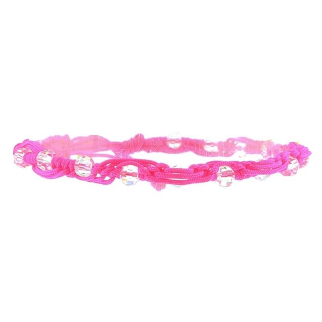 PULSERA  MACRAMÉ CUENTAS FACETADAS