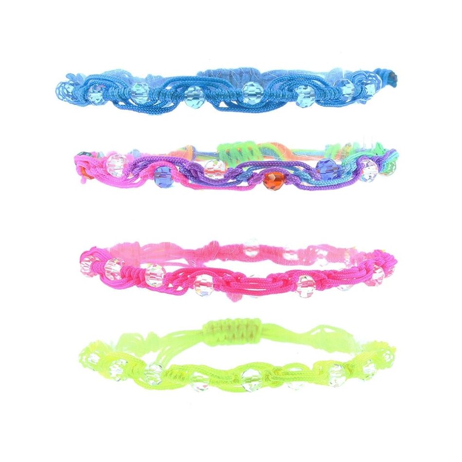MACRAMÉ BRACELET WITH FACETED BEADS