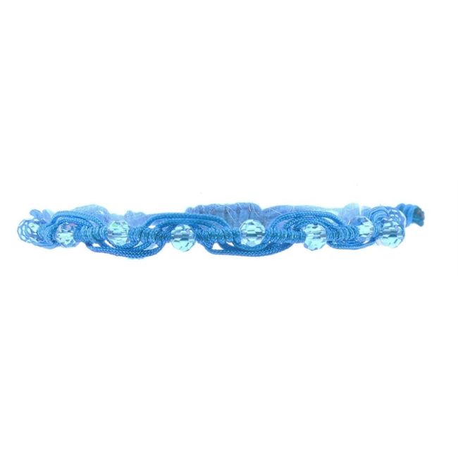 PULSERA  MACRAMÉ CUENTAS FACETADAS