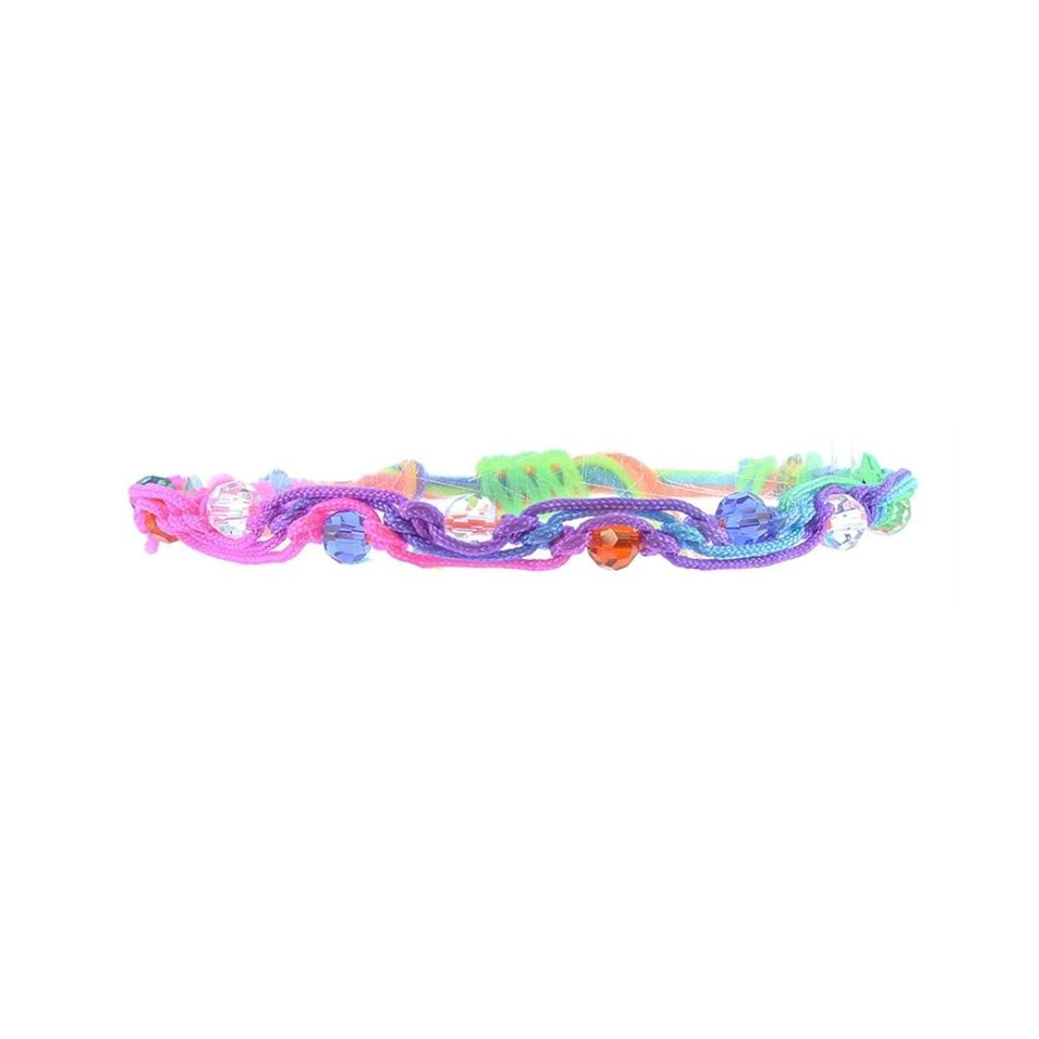 PULSERA  MACRAMÉ CUENTAS FACETADAS