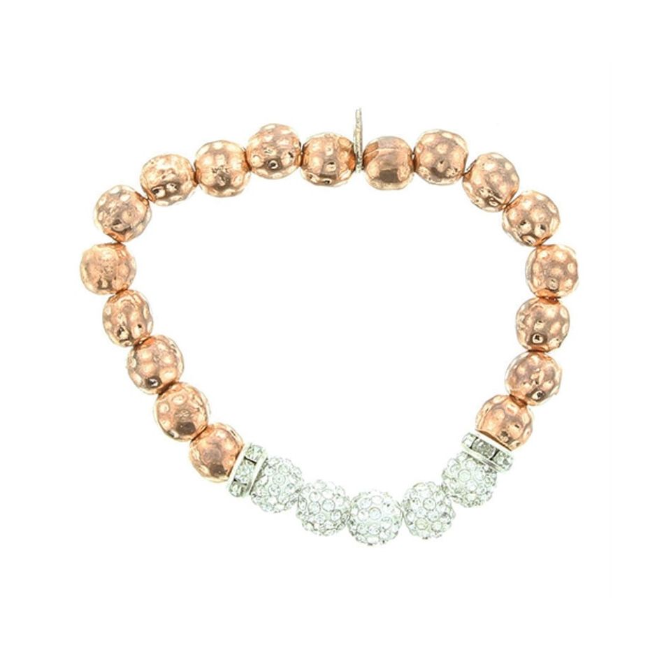 METAL CRYSTAL BEADS BRACELET