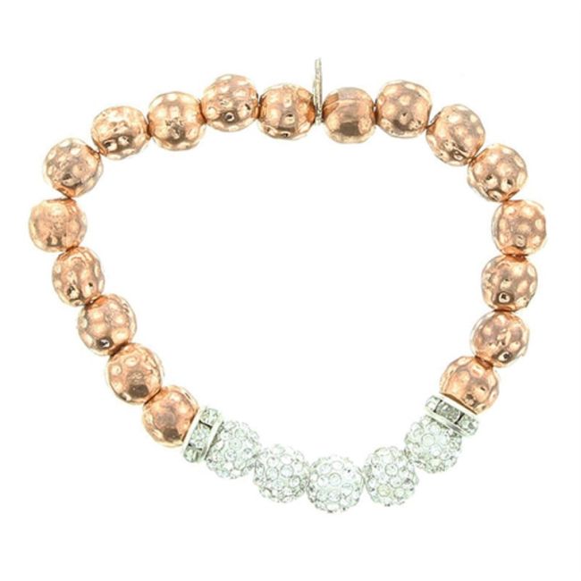 METAL CRYSTAL BEADS BRACELET