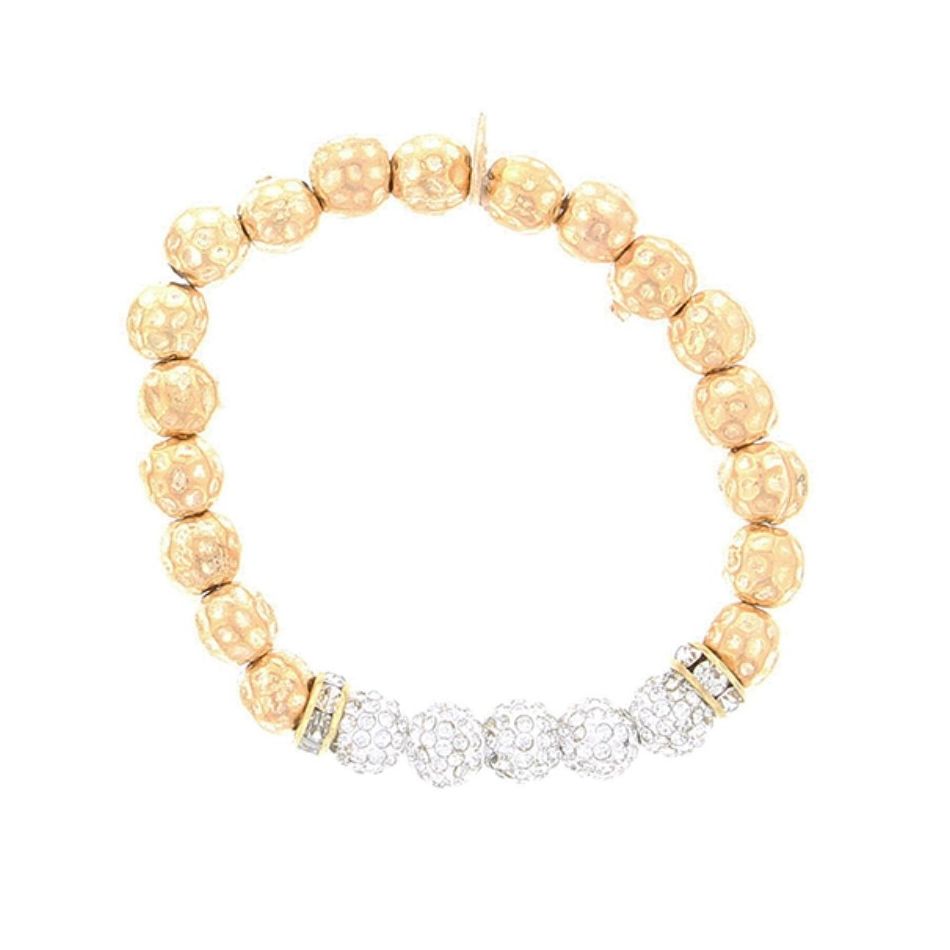 METAL CRYSTAL BEADS BRACELET