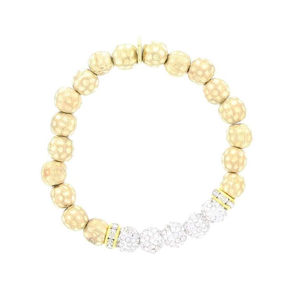 METAL CRYSTAL BEADS BRACELET