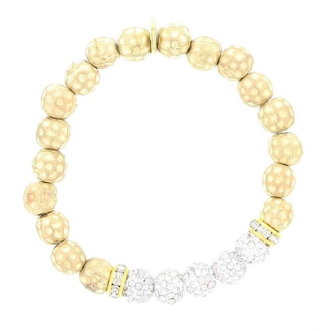 PULSERA CUENTAS METAL CRISTALES