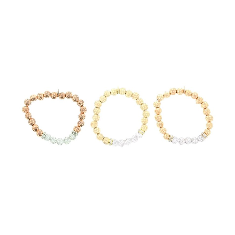 METAL CRYSTAL BEADS BRACELET