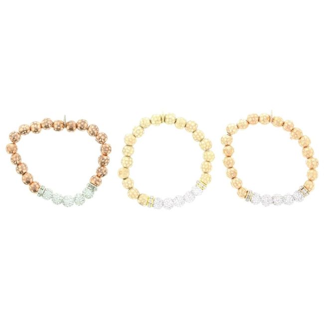 METAL CRYSTAL BEADS BRACELET
