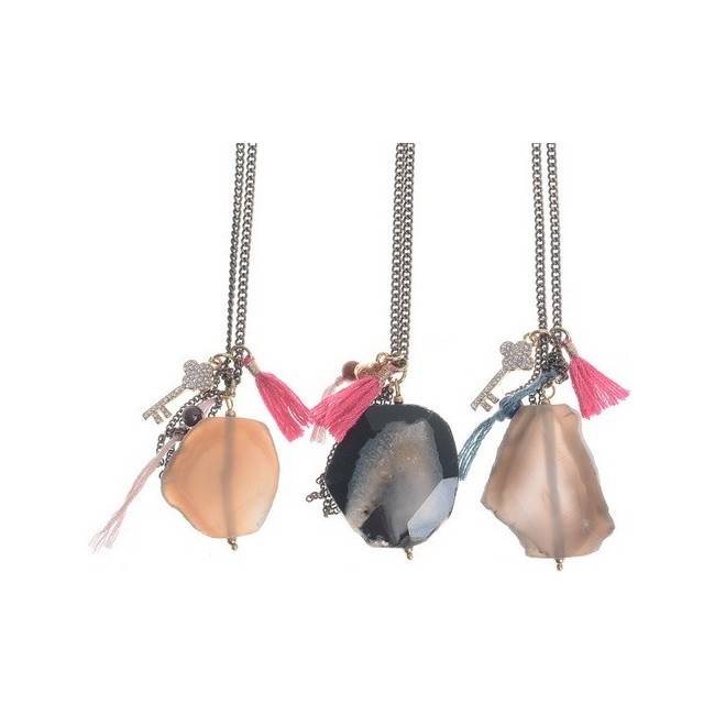 COLLAR LARGO COLG. PIEDRA