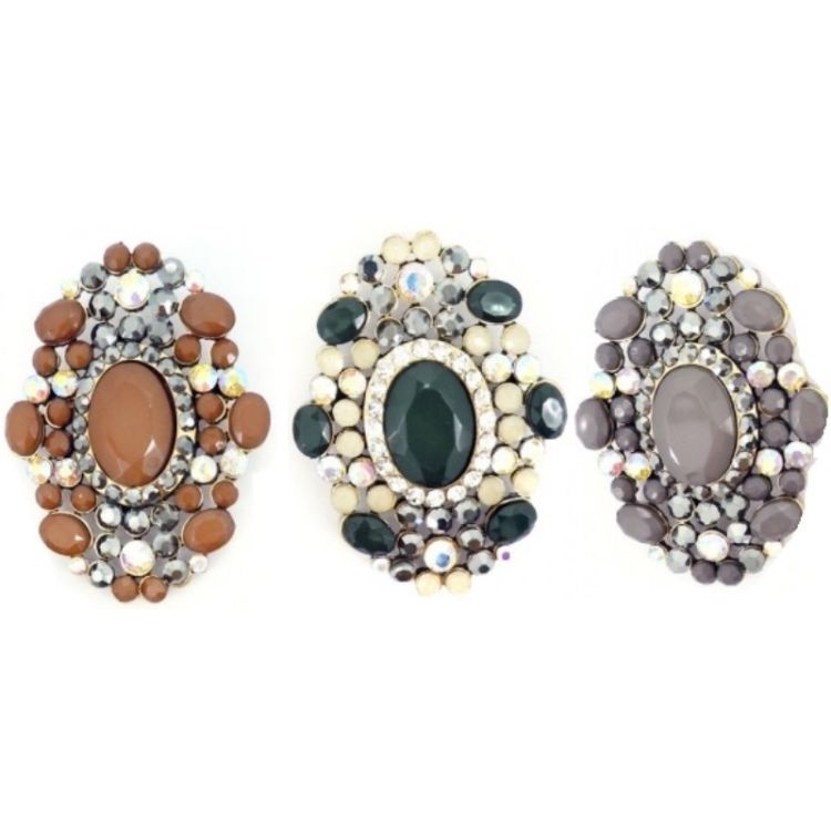 BROCHE METAL CRISTALES 2