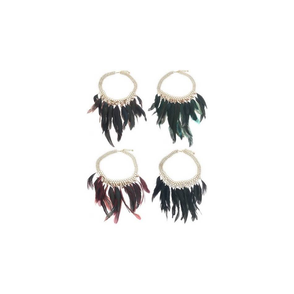 GARGANTILLA CADENA COLG. PLUMAS