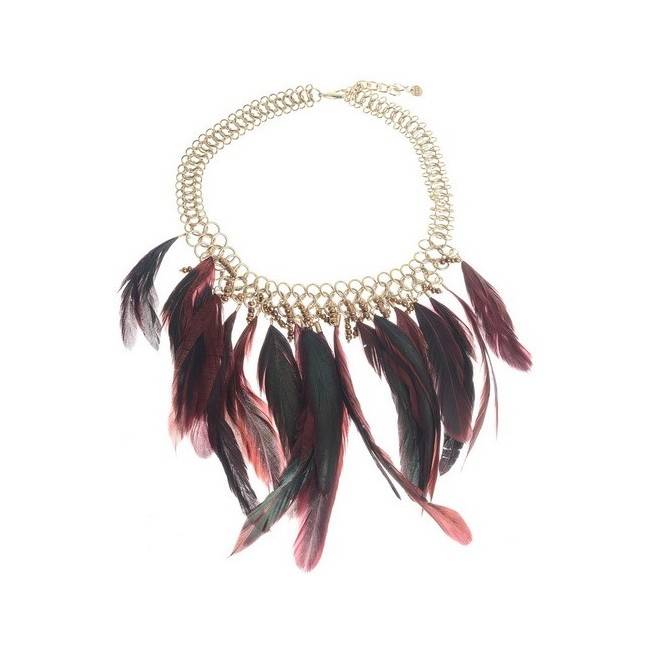 GARGANTILLA CADENA COLG. PLUMAS
