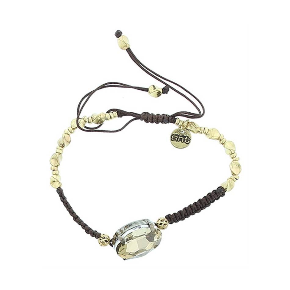 PULSERA MACRAMÉ CRISTAL FACETADO