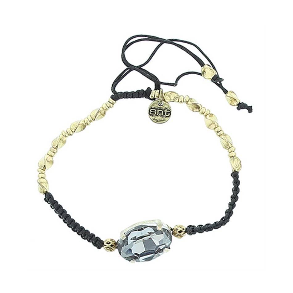PULSERA MACRAMÉ CRISTAL FACETADO