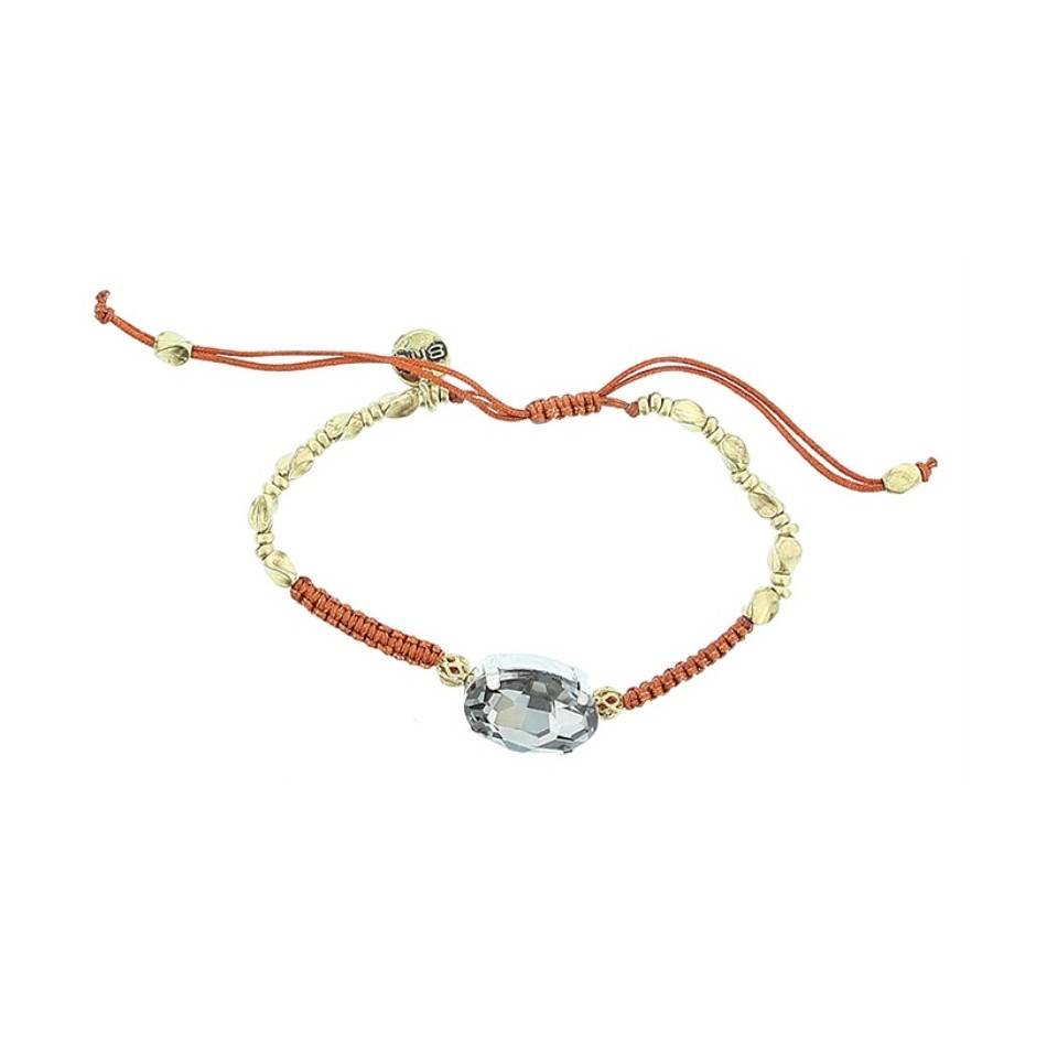 PULSERA MACRAMÉ CRISTAL FACETADO