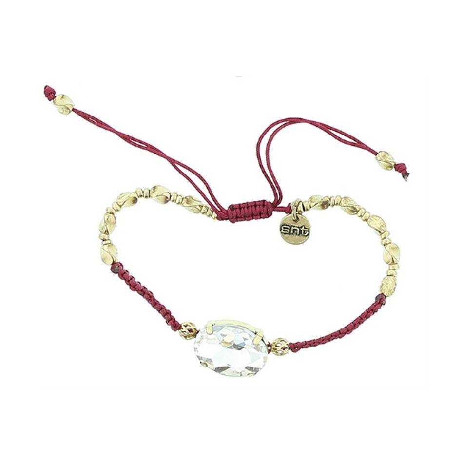 PULSERA MACRAMÉ CRISTAL FACETADO