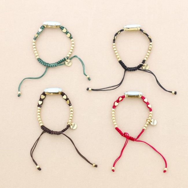 PULSERA  MACRAMÉ CUENTAS