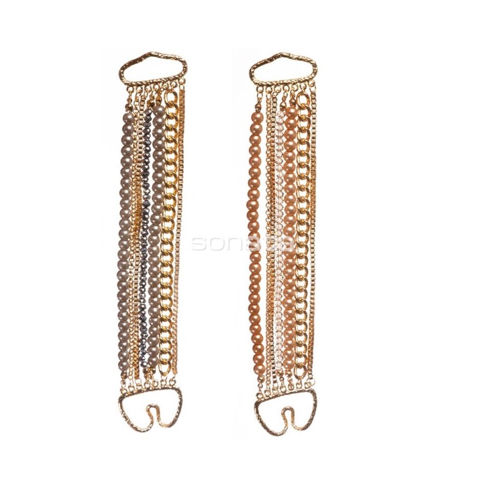 PULSERA CUENTAS CADENAS VARIAS TIRAS