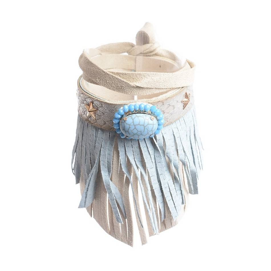TOBILLERA, PULSERA, CUBREBOTAS HIPPIE CHIC