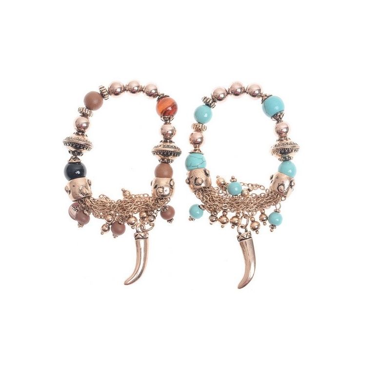 PULSERA CUENTAS COLG. METAL 2