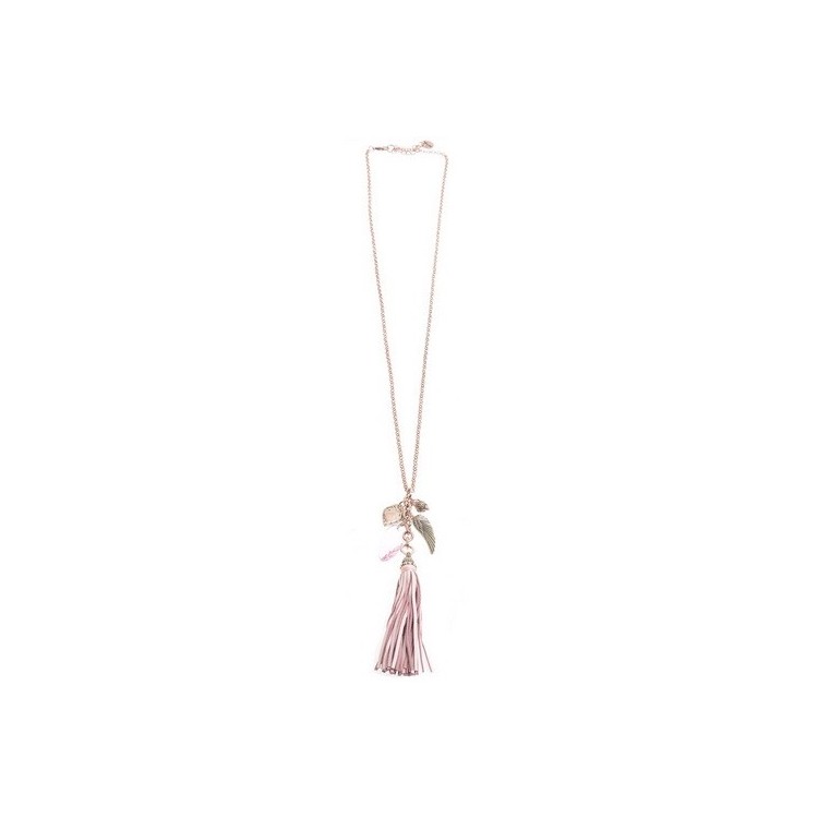 LONG FRINGE PENDANT NECKLACE