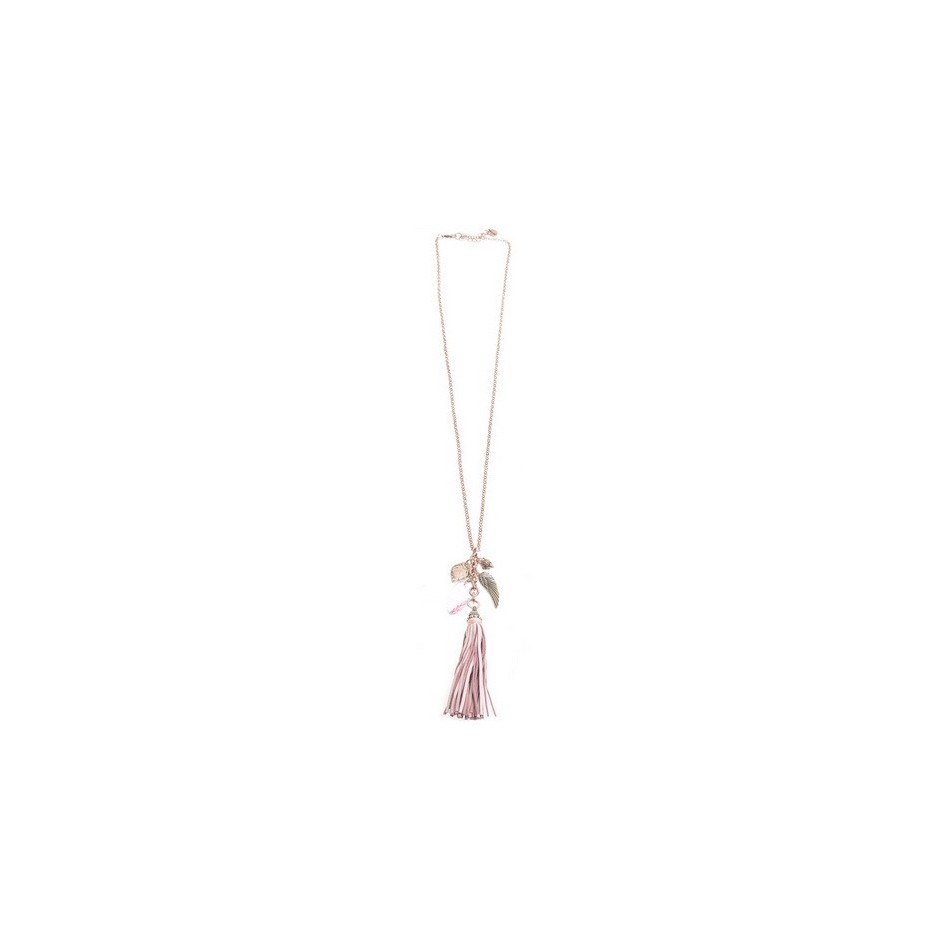 LONG FRINGE PENDANT NECKLACE