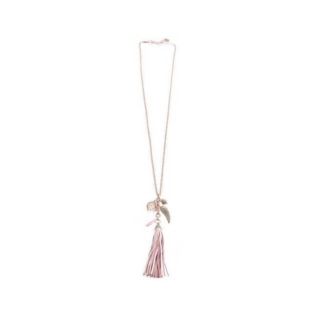 COLLAR LARGO COLGANTE FLECO