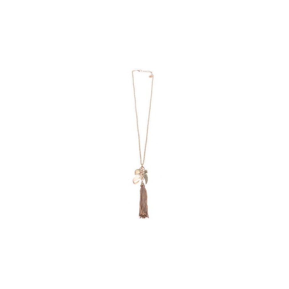 COLLAR LARGO COLGANTE FLECO